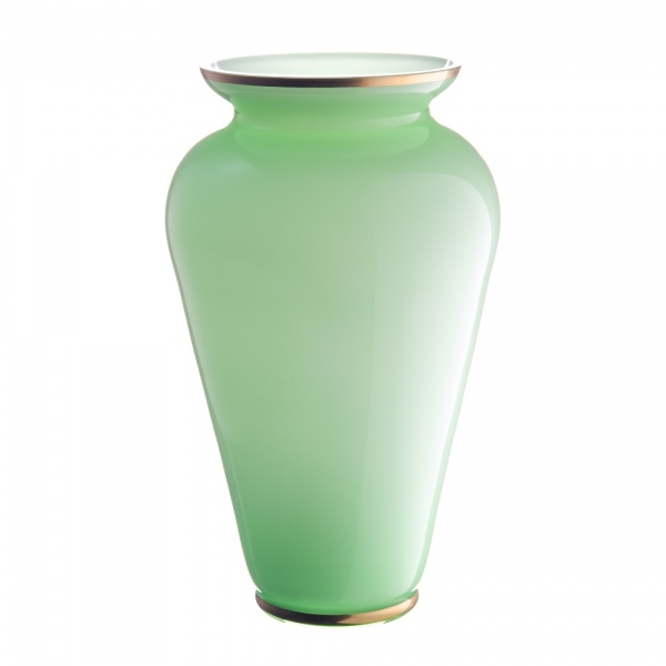 Bodenvase aus hellgrünem Opalglas